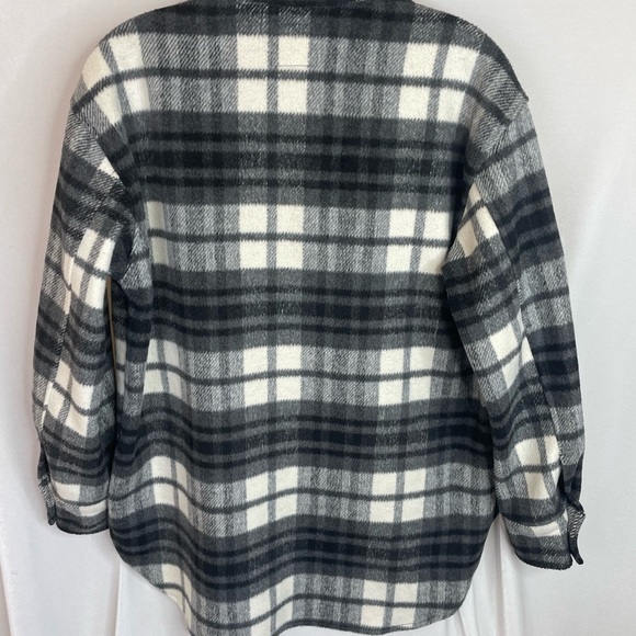 H&M black and white plaid shacket size XS - Picture 3 of 5